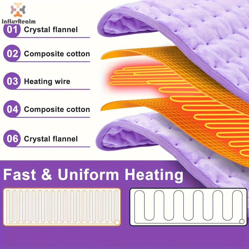 "Cozy Relief: InfLuvRealm Heating Pad for Back, Neck & Shoulder Pain"