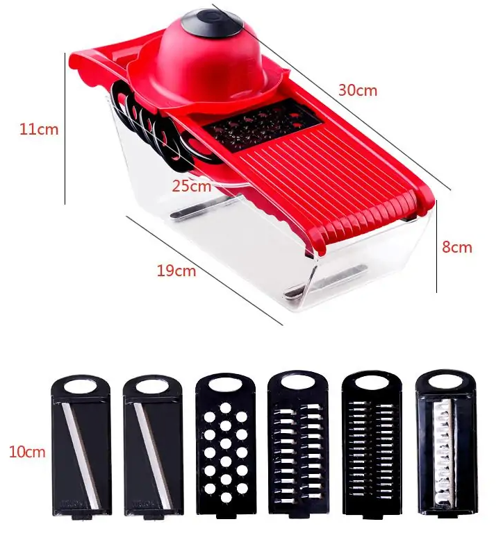 Cortadora de cocina multifunción de 6 cuchillas