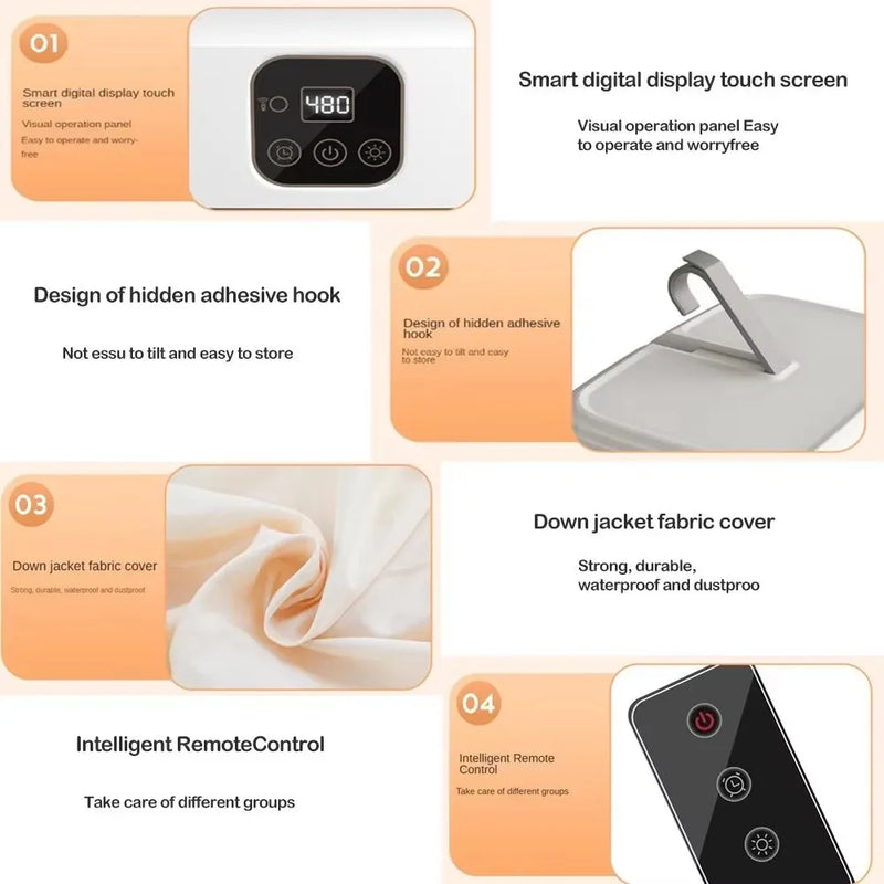 Secadora de Ropa Plegable  Inteligente, UV y Portátil para Viajes