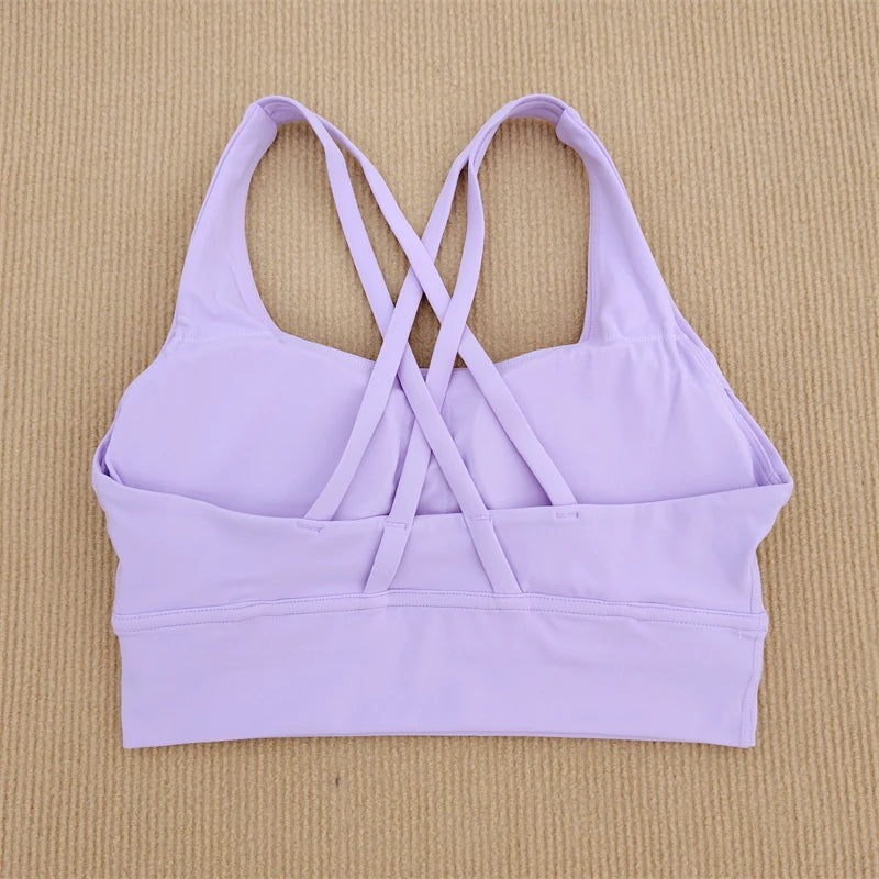 Sexy Yoga Bra  Top Deportivo Mujer con Soporte y Espalda Cruzada | Fitness & Gym