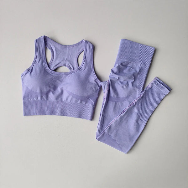 Set 2PCS Sports Bra & Leggings - Ropa Deportiva Mujer para Yoga & Fitness