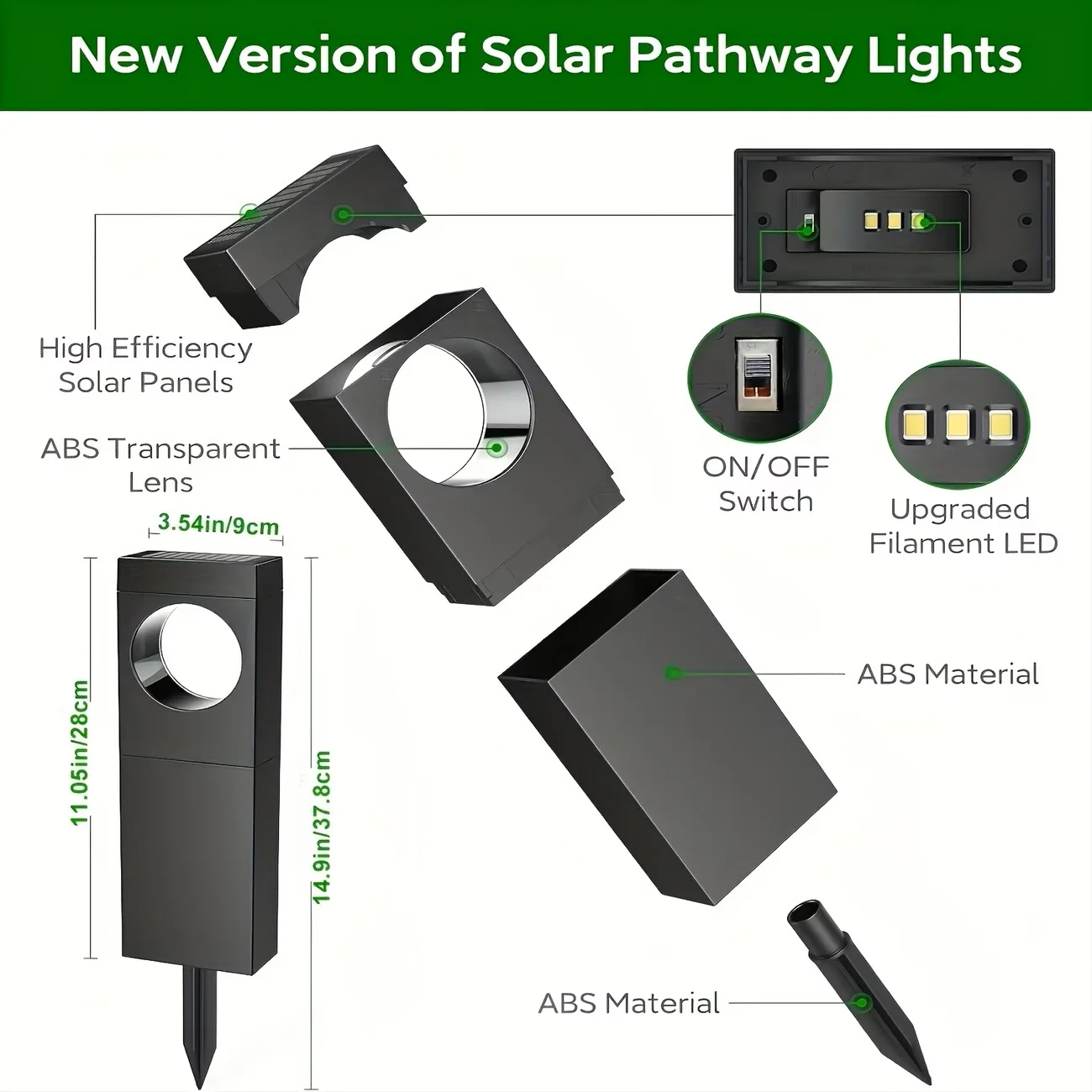 Bright Moon Waterproof Solar Pathway Lights - Image 5