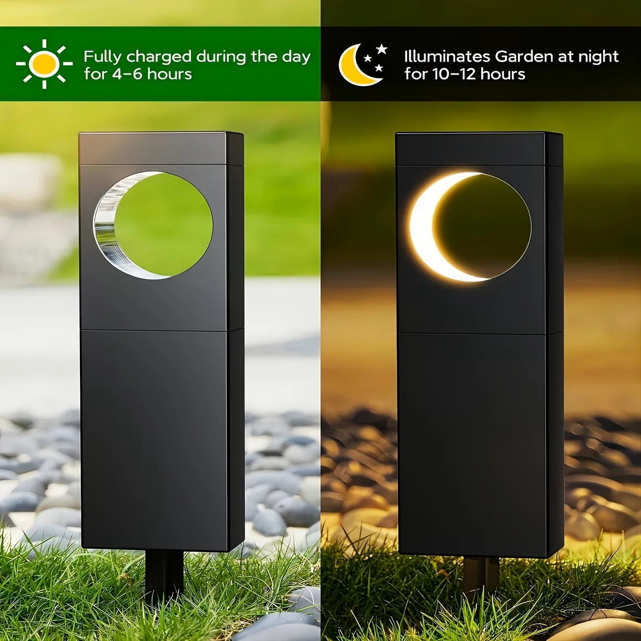 Bright Moon Waterproof Solar Pathway Lights - Image 2