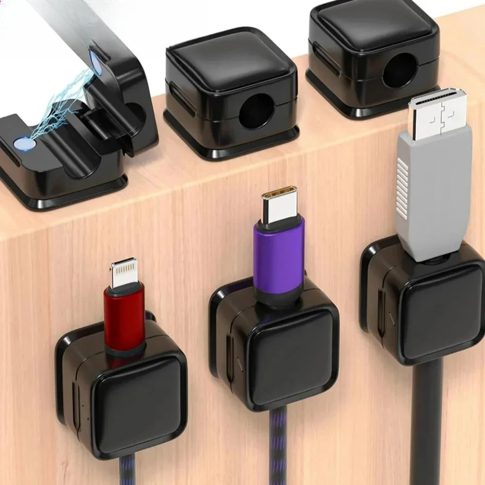 Heavy Duty Magnetic Cord Holder for Under Desk Wire Management - Image 3