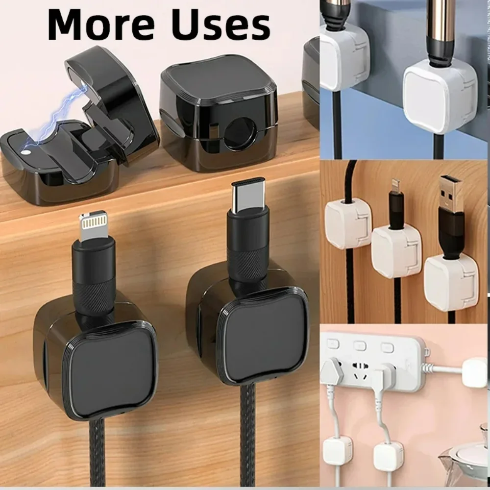 Heavy Duty Magnetic Cord Holder for Under Desk Wire Management - Image 2