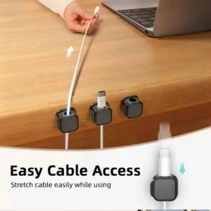 Heavy Duty Magnetic Cord Holder for Under Desk Wire Management