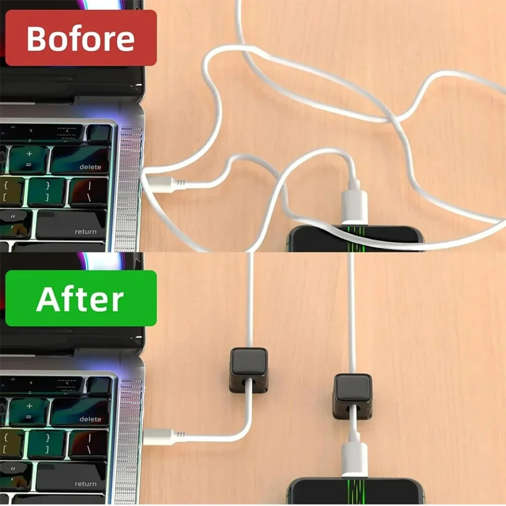 Heavy Duty Magnetic Cord Holder for Under Desk Wire Management - Image 5