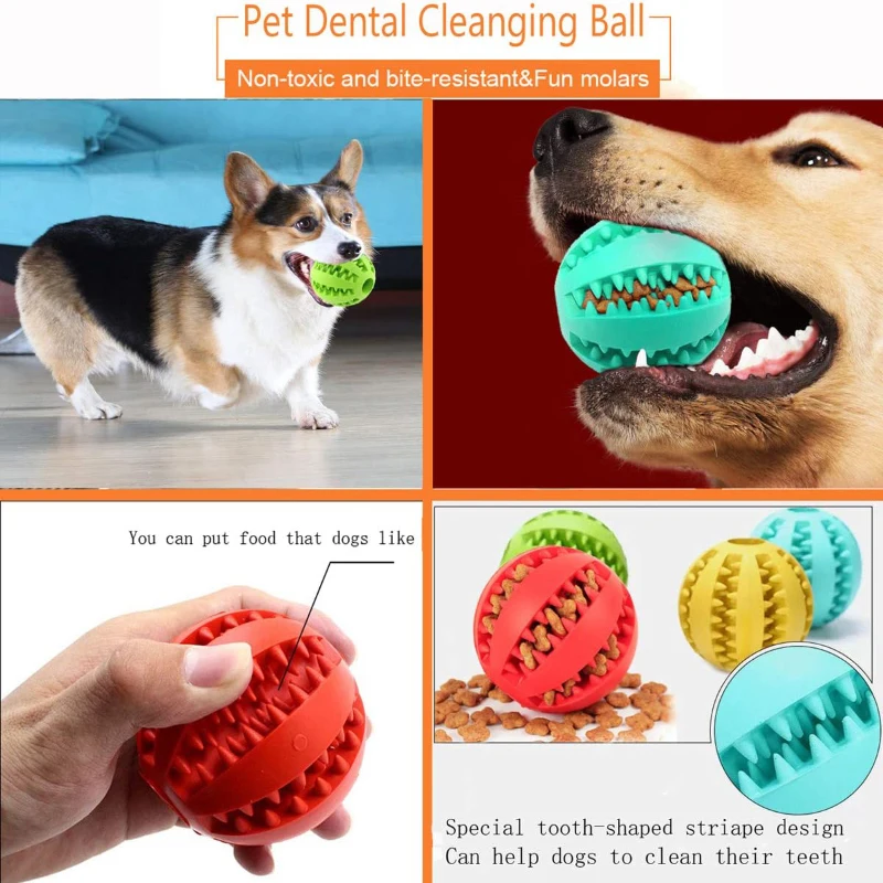 Premium Dental Care Interactive Dog Treat Dispensing Toy Ball - Image 2