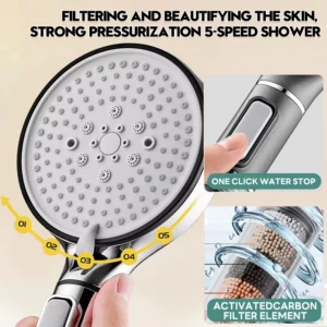 Premium 12cm Water-Saving Filtered Shower Head
