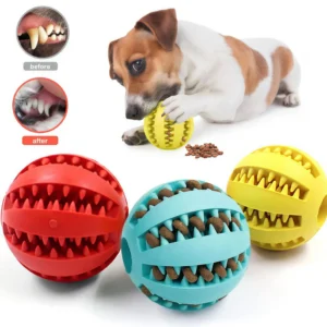 Premium Dental Care Interactive Dog Treat Dispensing Toy Ball
