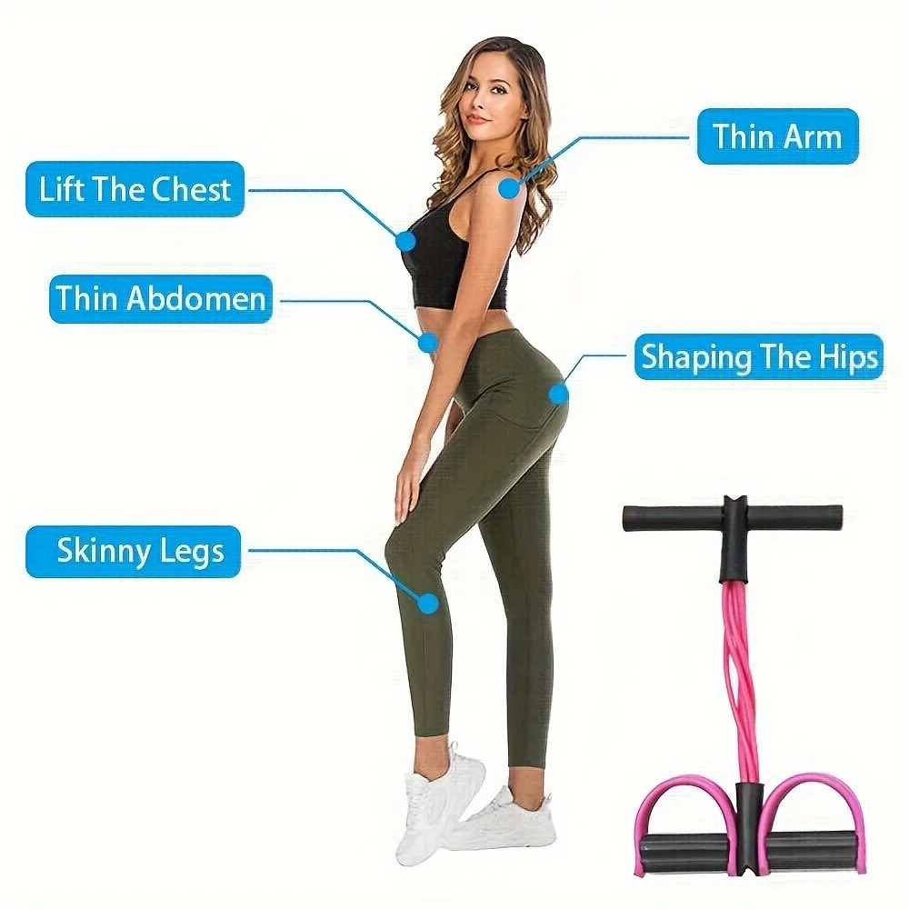 Premium 6-Tube Latex Resistance Trainer for Home Fitness - Image 3