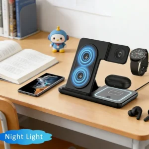 Premium 3-in-1 Foldable Wireless Charging Station for Samsung Galaxy
