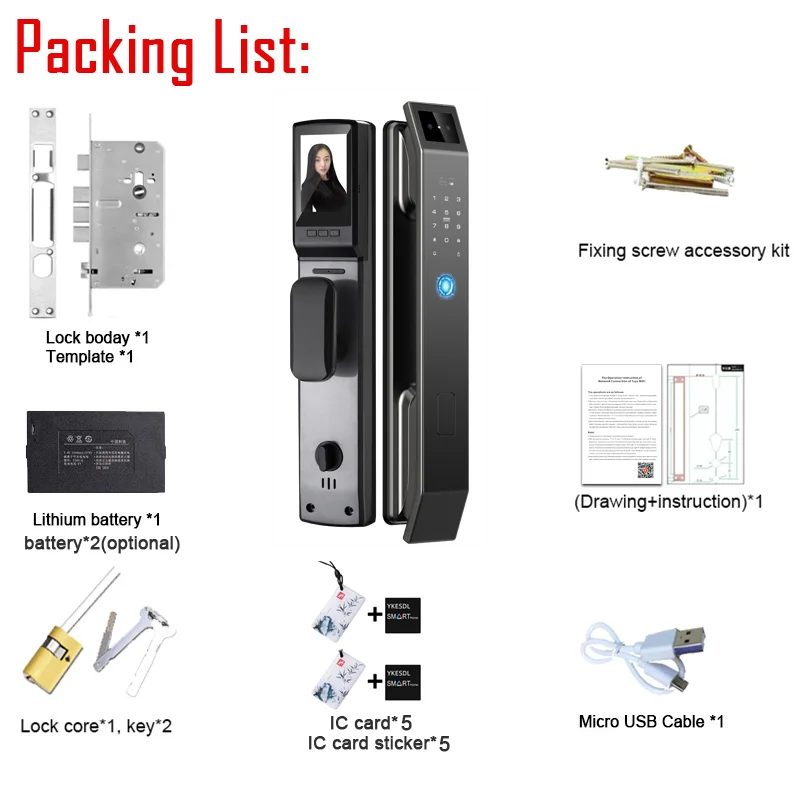 Biometric Fingerprint & 3D Face Unlock Smart Lock - Image 6