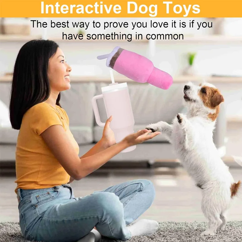 Premium Durable Squeaky Dog Cup Chew Toy for Aggressive Chewers - Image 2