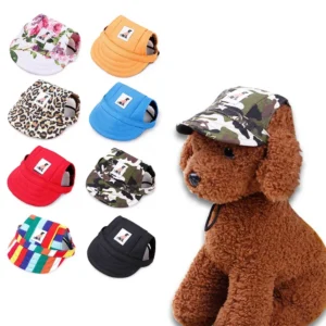Premium Sun Protection Pet Baseball Visor Hat with Ear Holes