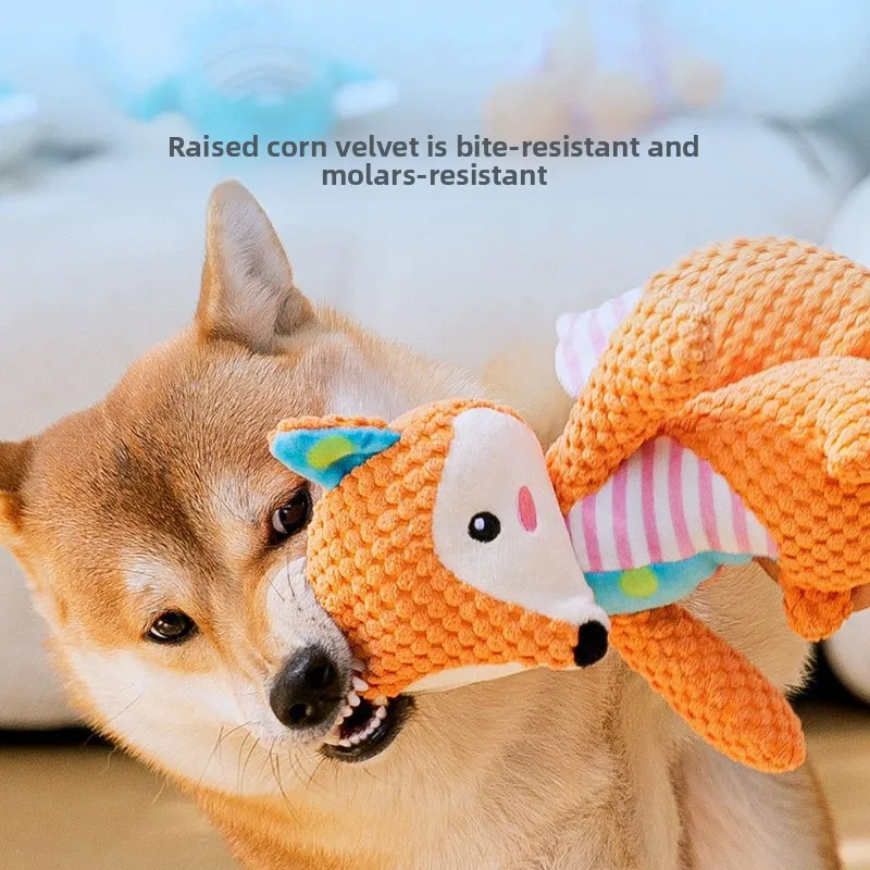 Interactive Squeaky Dog Plush Toy & Bite-Resistant Chew Dol - Image 2