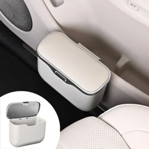 Leakproof Hanging Car Trash Can with Press Lid