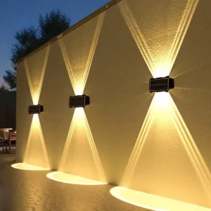 Modern Up and Down Solar Wall Light for Patio & Garden
