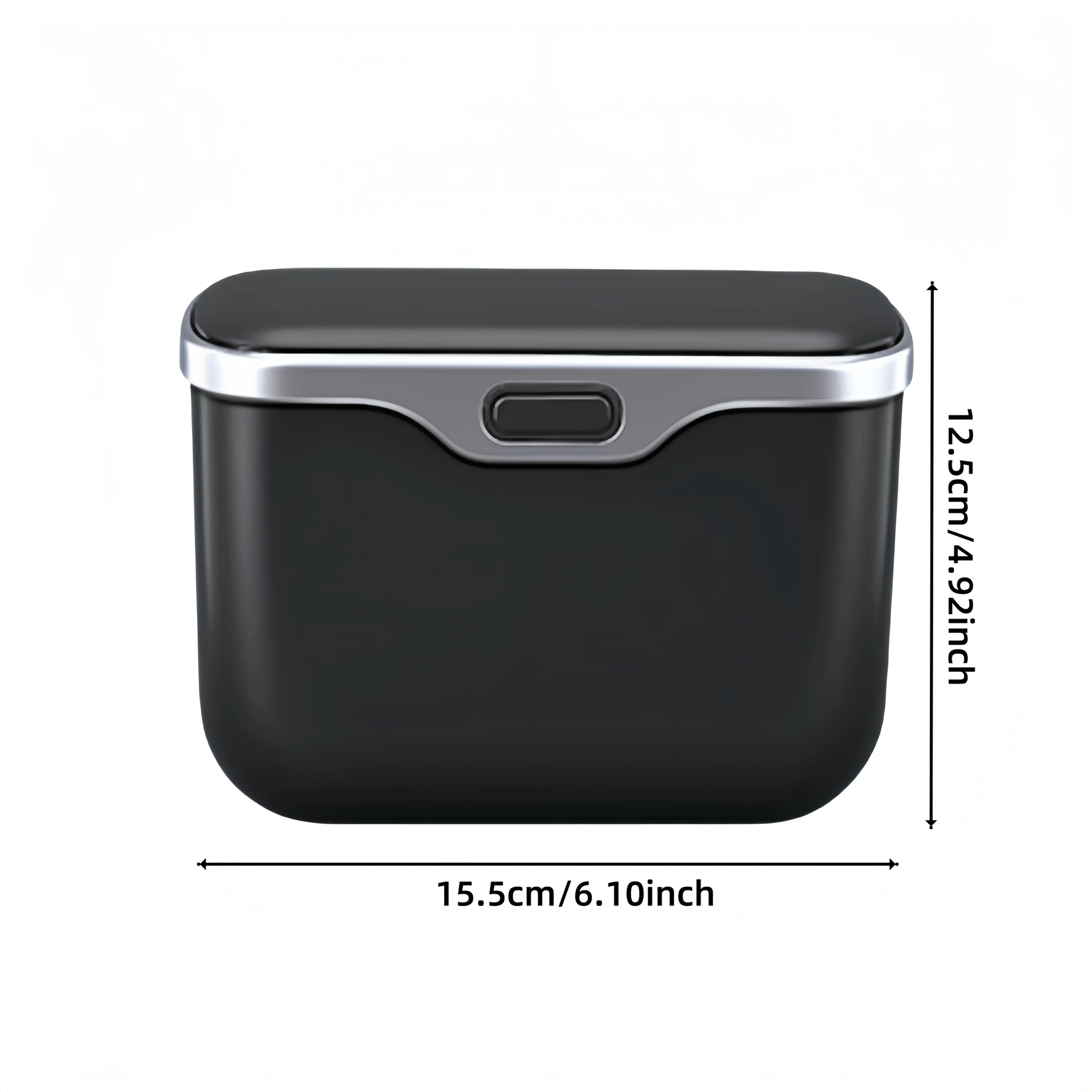 Leakproof Hanging Car Trash Can with Press Lid - Image 3