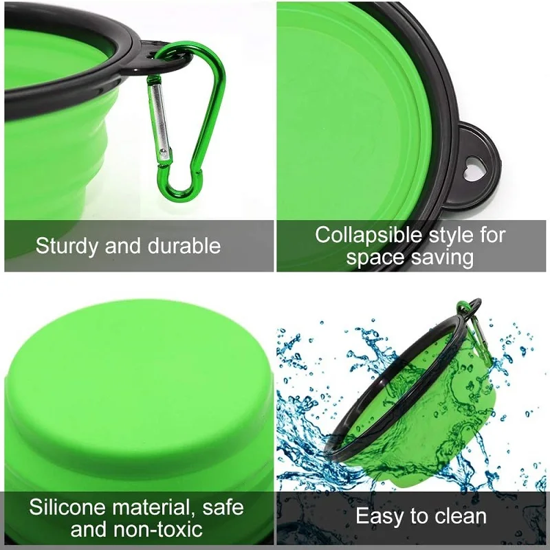 Premium 2-in-1 Portable Pet Travel Bottle with Foldable Silicone Bowls Set - Image 4