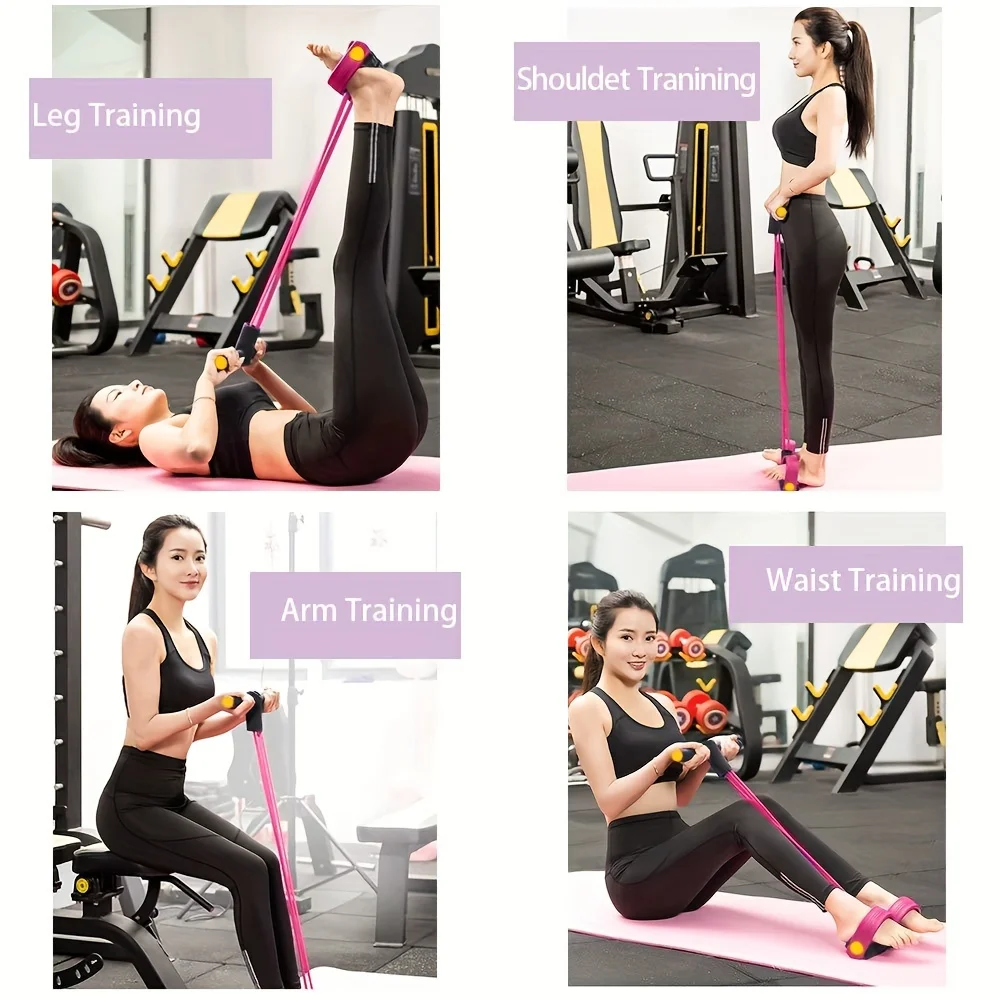 Premium 6-Tube Latex Resistance Trainer for Home Fitness - Image 6