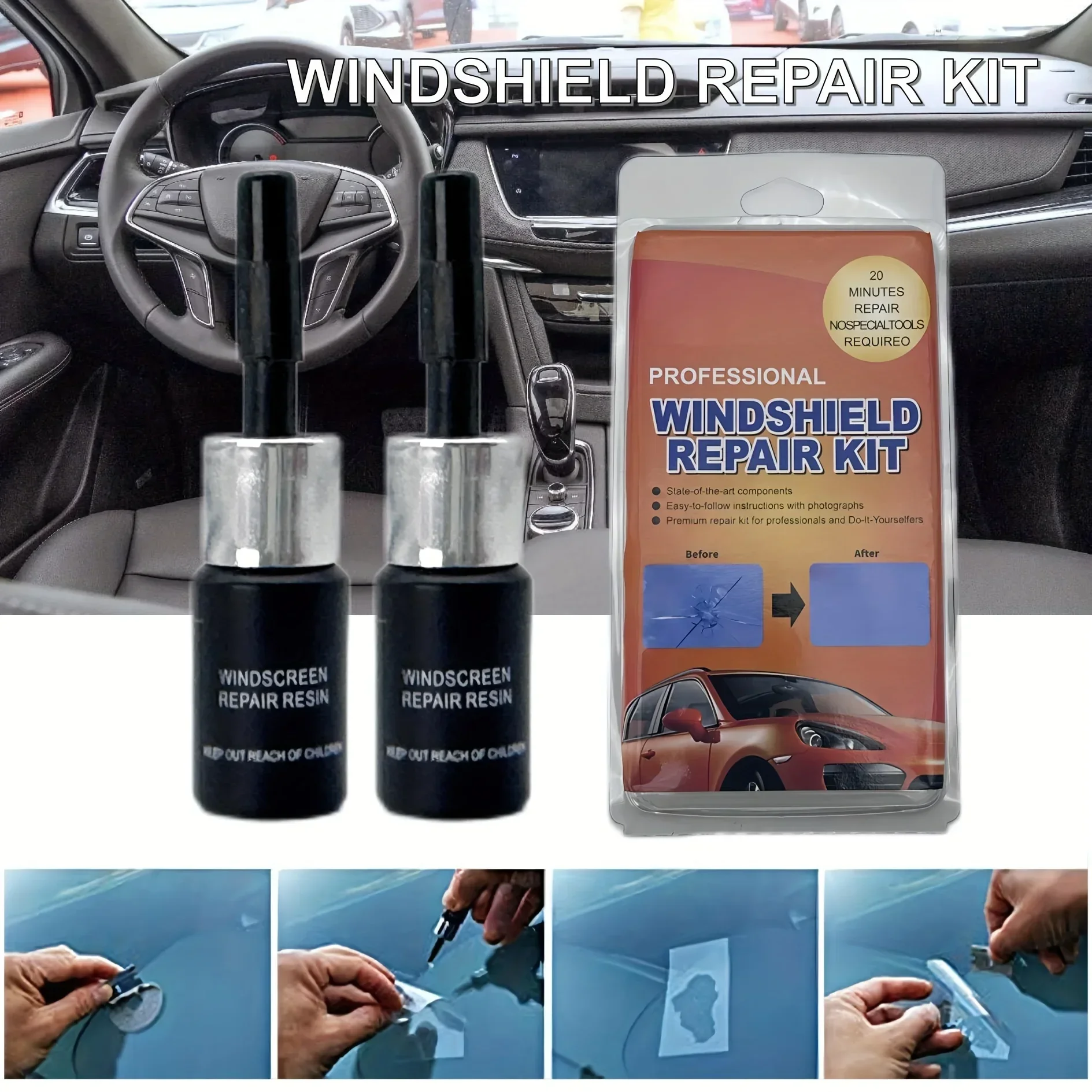 Professional DIY Windscreen Crack Recovery Set - Image 2