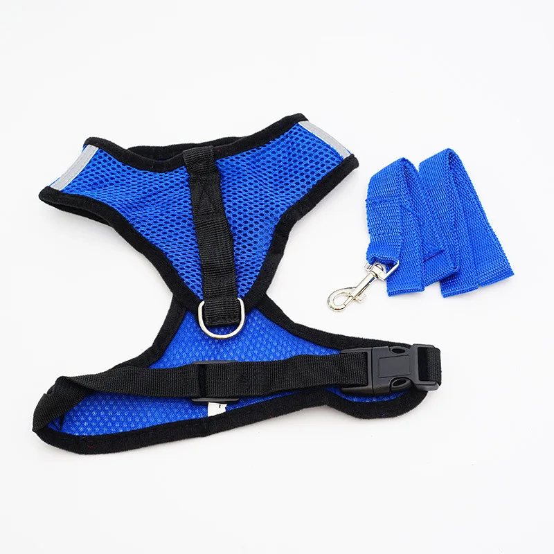 Premium Breathable Air-Mesh Small Dog & Cat Harness with Leash Set - Image 5