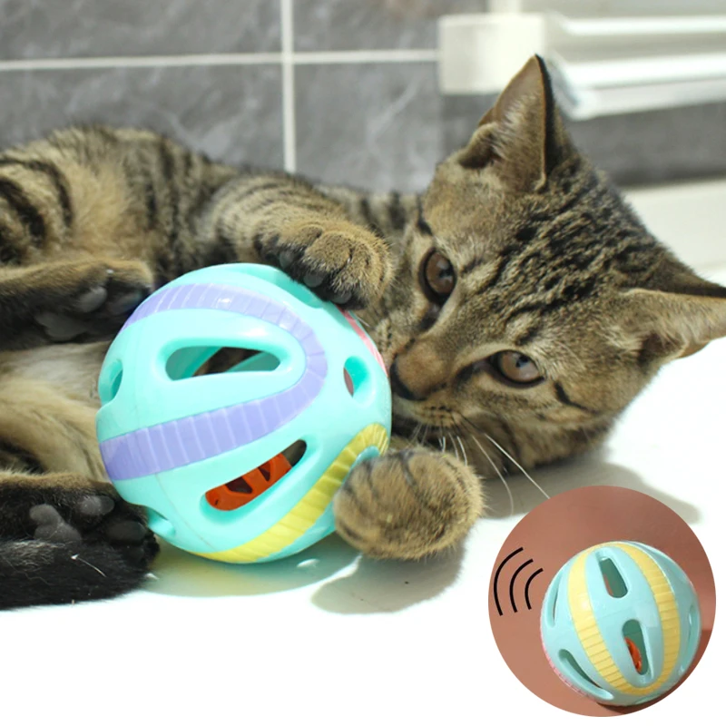 Premium Interactive Colorful Cat Toy Ball with Built-In Sound Bell