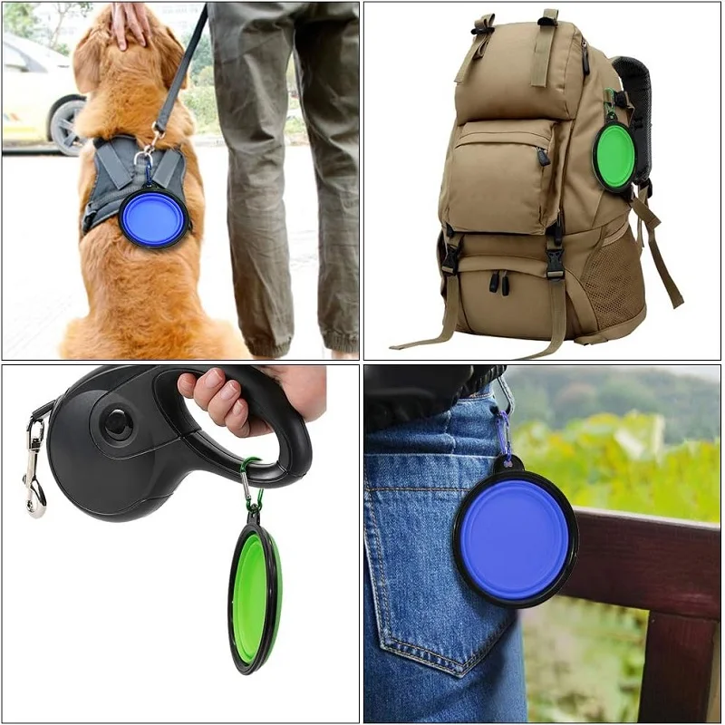 Premium 2-in-1 Portable Pet Travel Bottle with Foldable Silicone Bowls Set - Image 3