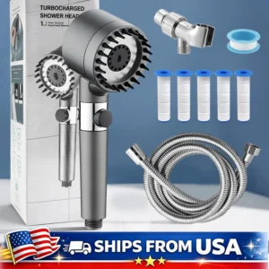 Revitalizing Filtered Shower Head - 3 Spray Modes for Hard Water
