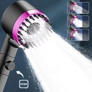 Multifunctional 4 Mode Shower Head with Built In Filter