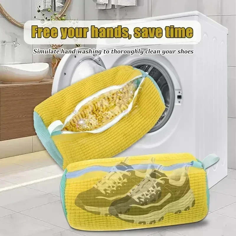 Shoe Washing & Drying Bag with Soft Fiber – Machine Washable Shoe Laundry Protector - Image 2
