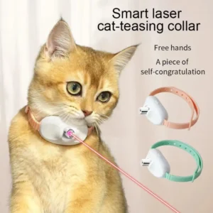 Automatic Cat Laser Collar with LED Light – Interactive Electric Toy