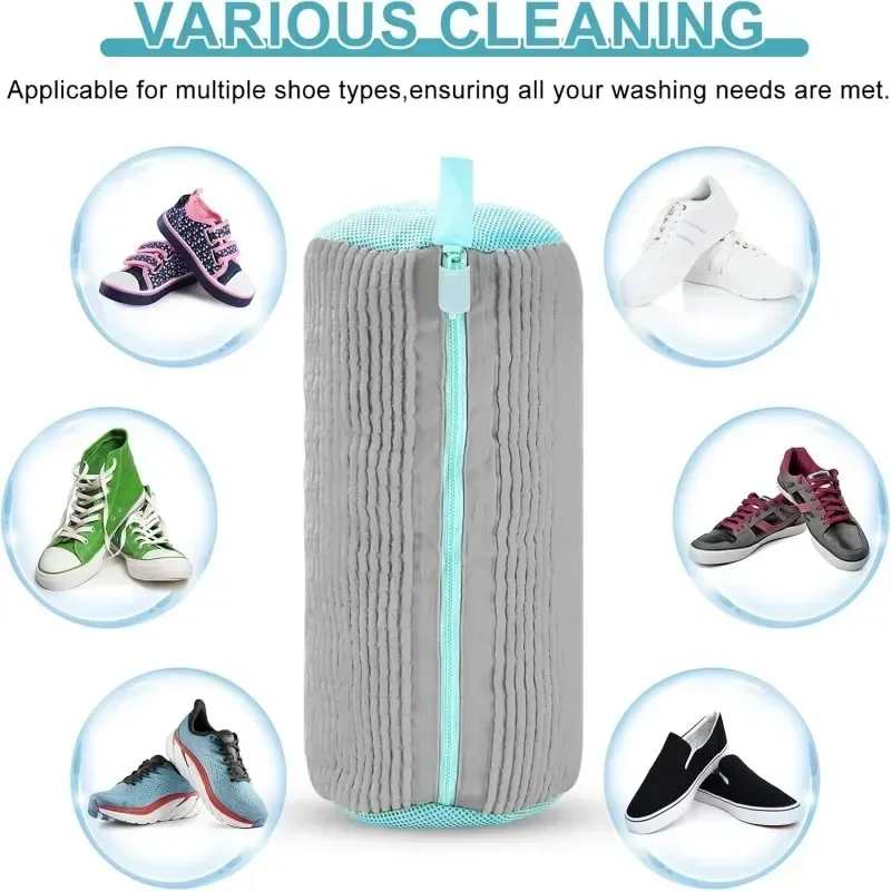 Shoe Washing & Drying Bag with Soft Fiber – Machine Washable Shoe Laundry Protector - Image 4