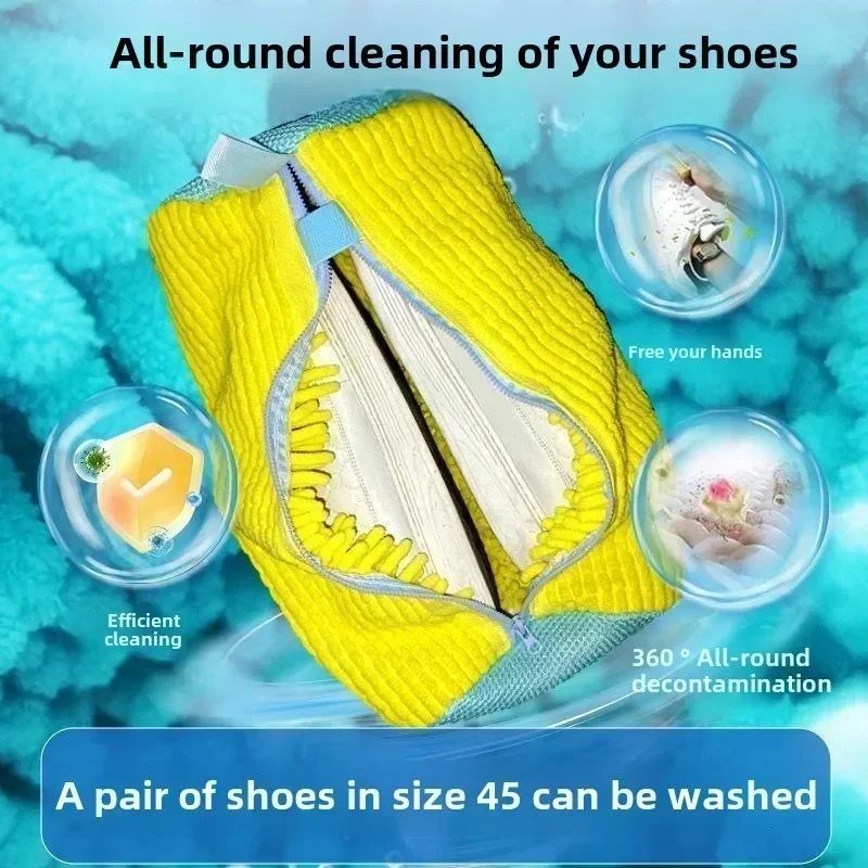 Shoe Washing & Drying Bag with Soft Fiber – Machine Washable Shoe Laundry Protector - Image 3