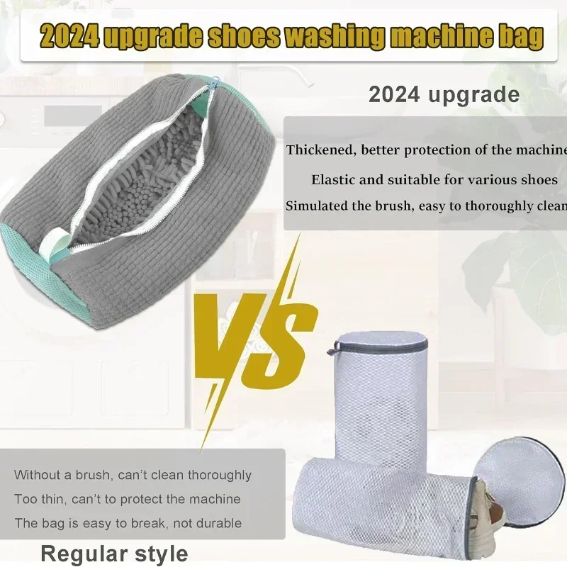 Shoe Washing & Drying Bag with Soft Fiber – Machine Washable Shoe Laundry Protector - Image 6