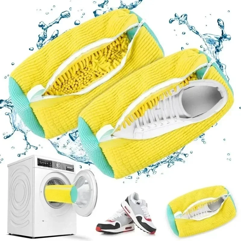 Shoe Washing & Drying Bag with Soft Fiber – Machine Washable Shoe Laundry Protector